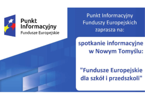 FUNDUSZE DLA SZKÓŁ I PRZEDSZKOLI