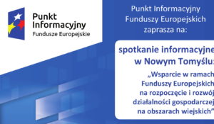 WSPARCIE I ROZWÓJ DZIAŁALNOŚCI NA OBSZARACH WIEJSKICH