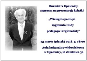 PREZENTACJA KSIĄŻKI O ZYGMUNCIE DUDZIE