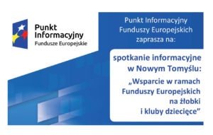 WSPARCIE NA ŻŁOBKI I KLUBY DZIECIĘCE