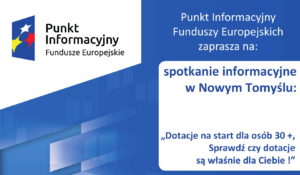DOTACJE NA START DLA OSÓB 30 +