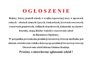 SUSZA – SZACOWANIE SZKÓD