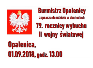 79. ROCZNICA WYBUCHU DRUGIEJ WOJNY ŚWIATOWEJ