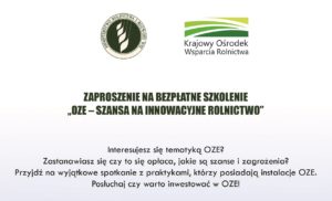 ZAPROSZENIE NA SZKOLENIE