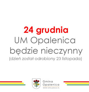 24 grudnia będzie nieczynny