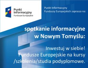 FUNDUSZE EUROPEJSKIE NA SZKOLENIA I KURSY