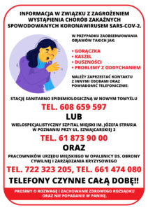 KOMUNIKAT nr 5 W ZWIĄZKU Z ROZPRZESTRZENIANIEM SIĘ KORONAWIRUSA SARS-CoV-2