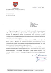 Odpowiedź Marszałka w sprawie funkcjonowania pociągów