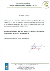 wiadomości Związeku Międzygminny „CZO – SELEKT”