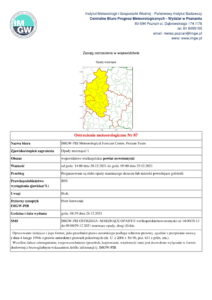Ostrzeżenie meteorologiczne