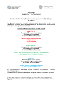 WARSZTATY EDUKACYJNE