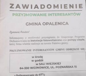 UWAGA! To nie nasza inicjatywa