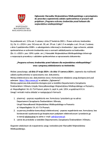 Ogłoszenie Marszałka Województwa Wielkopolskiego