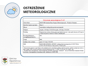 Ostrzeżenie meteorologiczne nr 49
