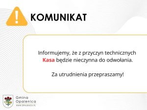 Kasa nieczynna do odwołania