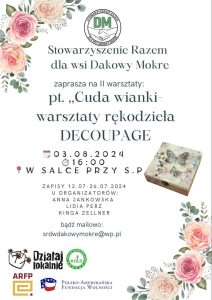 Cuda wianki warsztaty rękodzieła DECOUPAGE