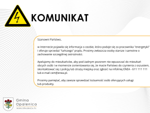 Prosimy o zachowanie szczególnej ostrożności