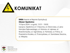 Awaria w rejonie dystrybucji