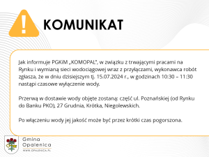 Czasowe wyłączenie wody