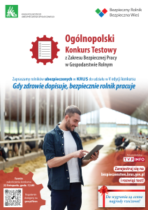 V edycja Ogólnopolskiego Konkursu Testowego z Zakresu Bezpiecznej Pracy w Gospodarstwie Rolnym
