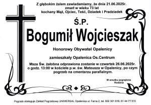 Ostatnie pożegnanie Ś. P. Bogumiła Wojcieszaka