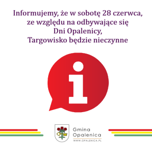 Targowisko nieczynne 28 czerwca