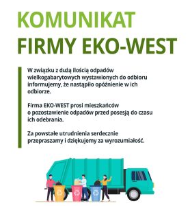 KOMUNIKAT – ODPADY WIELKOGABARYTOWE