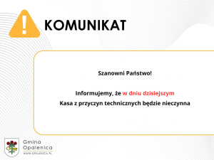 Kasa 17 października 2025 r. nieczynna