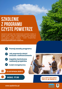 Szkolenie z Programu Czyste Powietrze